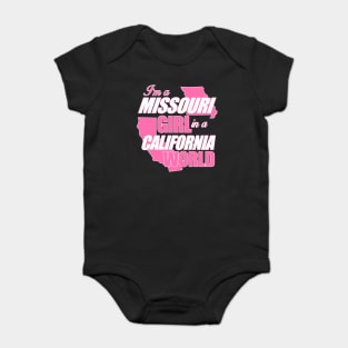 A Missouri Girl In A California World Baby Bodysuit